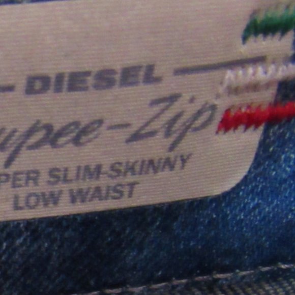 Diesel Jeans Womens Size 28 Blue Distressed Stretch Skinny Denim Low Rise. - Picture 3 of 6